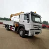 howo 4x2 290hp telescopic boom 8ton three knuckle boom truck mounted crane