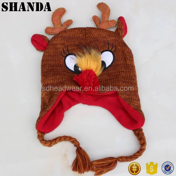 knit acrylic baby hat, baby funky knitted hat, knitted baby christmas hat.jpg