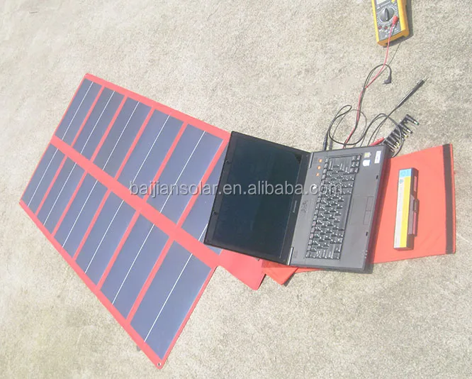 Flexible solar panel in amorphous cells solar blanket in RED