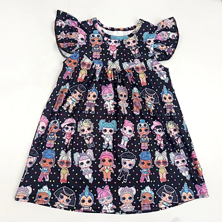 Hot Sale Baby Dress Girl's Printing Pattern Dresses Kids Party Dress ...