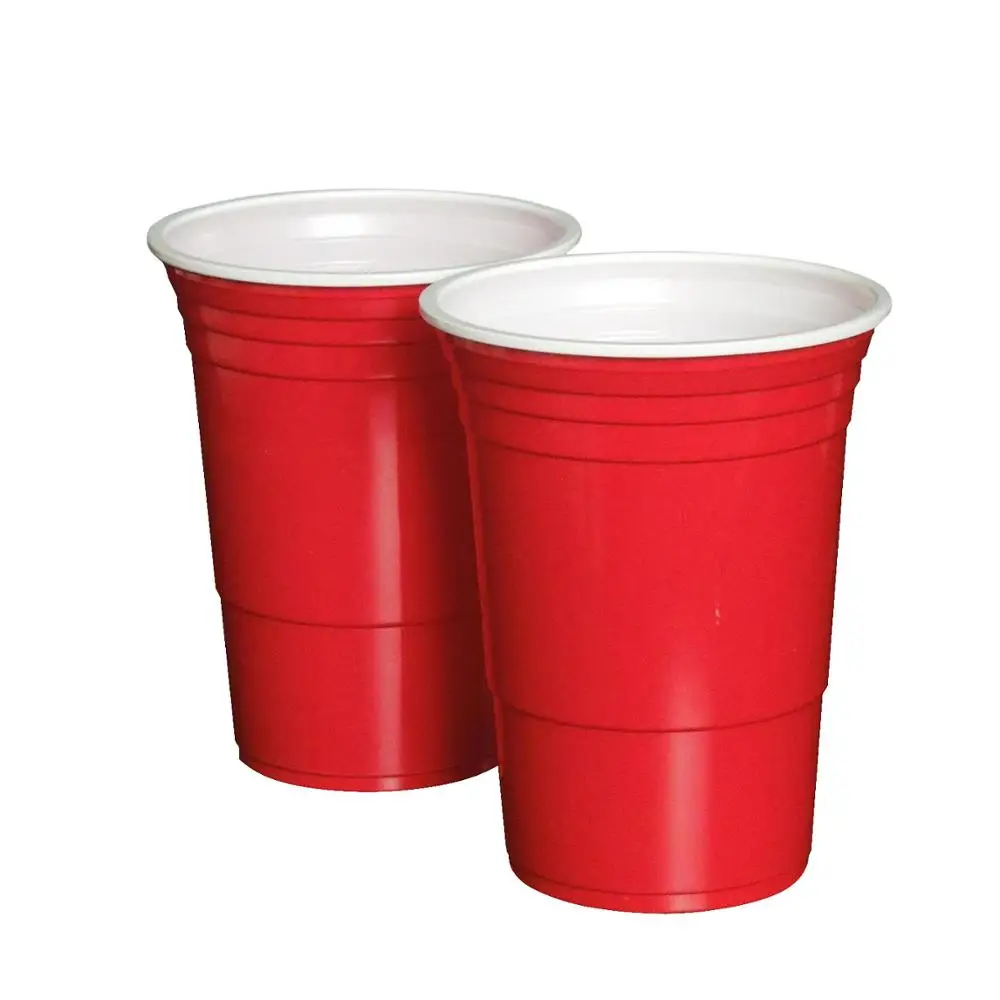 

Disposable Plastic Party Cups, Red, blue