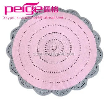 Round Nursery Decor Crochet Pastel Floor Rug Mat Round Nursery Decor Crochet Pastel Floor Rug Mat