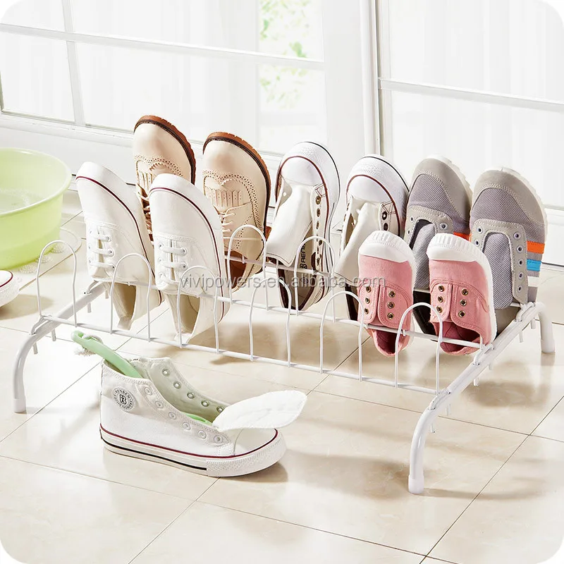9pair White Sliding Shoe Racks Metal Shoe Rack For Sale Buy Metal Shoe Rack,Shoe Racks For