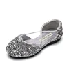 Best Selling New Spring Girls' Princess Pearl Flower Casual Nude Leather Shoes
