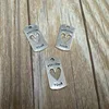 Best selling alloy antique silver custom tag jewelry making charms