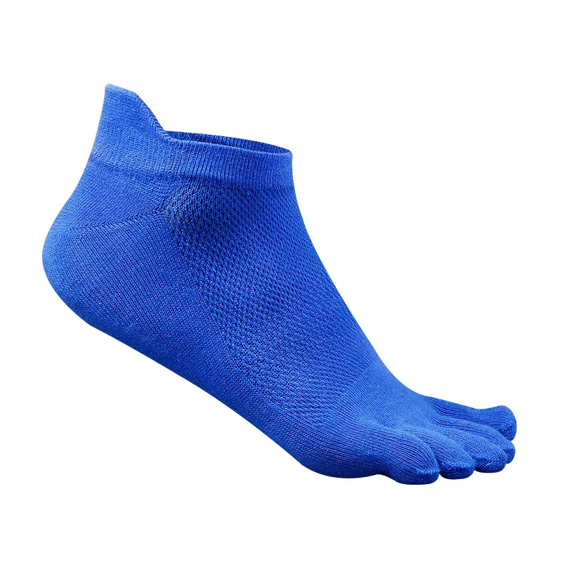 

Mens Five Toe Cotton Socks Pure Sports Trainer Running Finger Socks Toe Socks Plain, Black