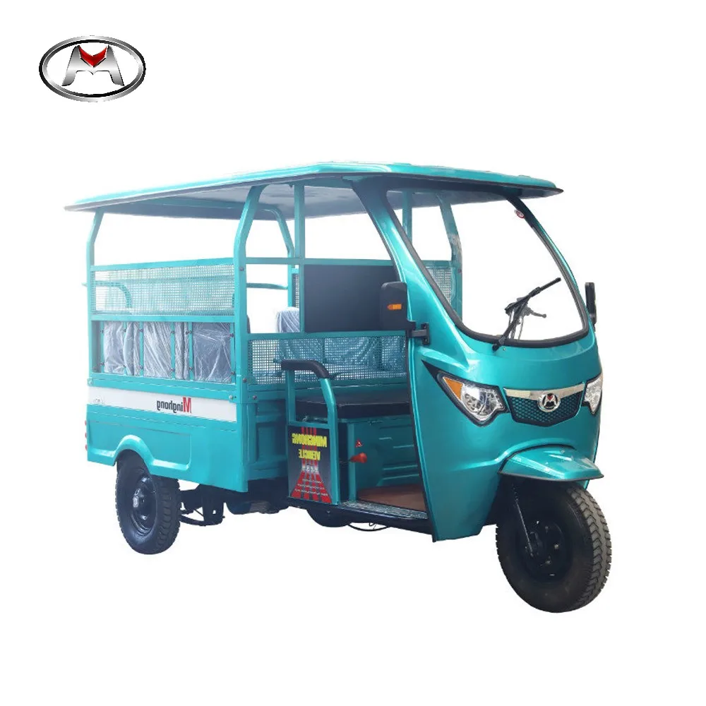 High Power 60V 1500W passenger three wheel pedicab electric rickshaw with 6 Seats big rickshaw