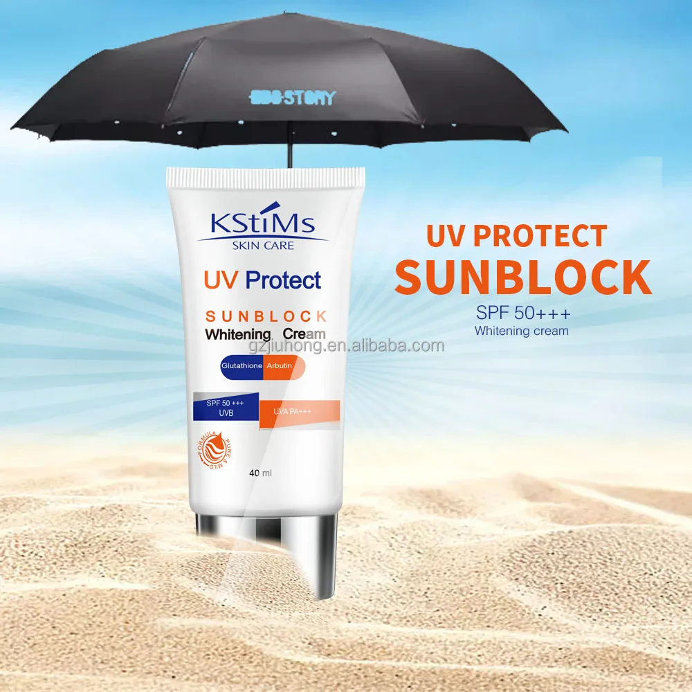 

Make your own brand name private label manufacturer usa wholesale whitening cream with sunblock bio sunscreen lotion spf 50