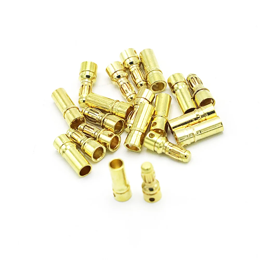
3.5mm Gold Bullet Banana Female Male Connector Plug For RC ESC Battery Motor  (62197358719)