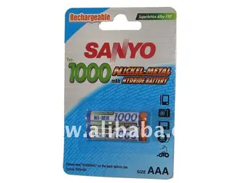 2x Aaa Sanyo Rechargeable Battery 