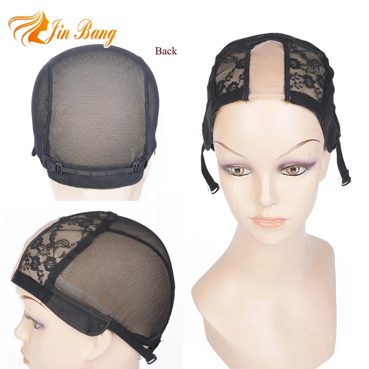 wig cap with part