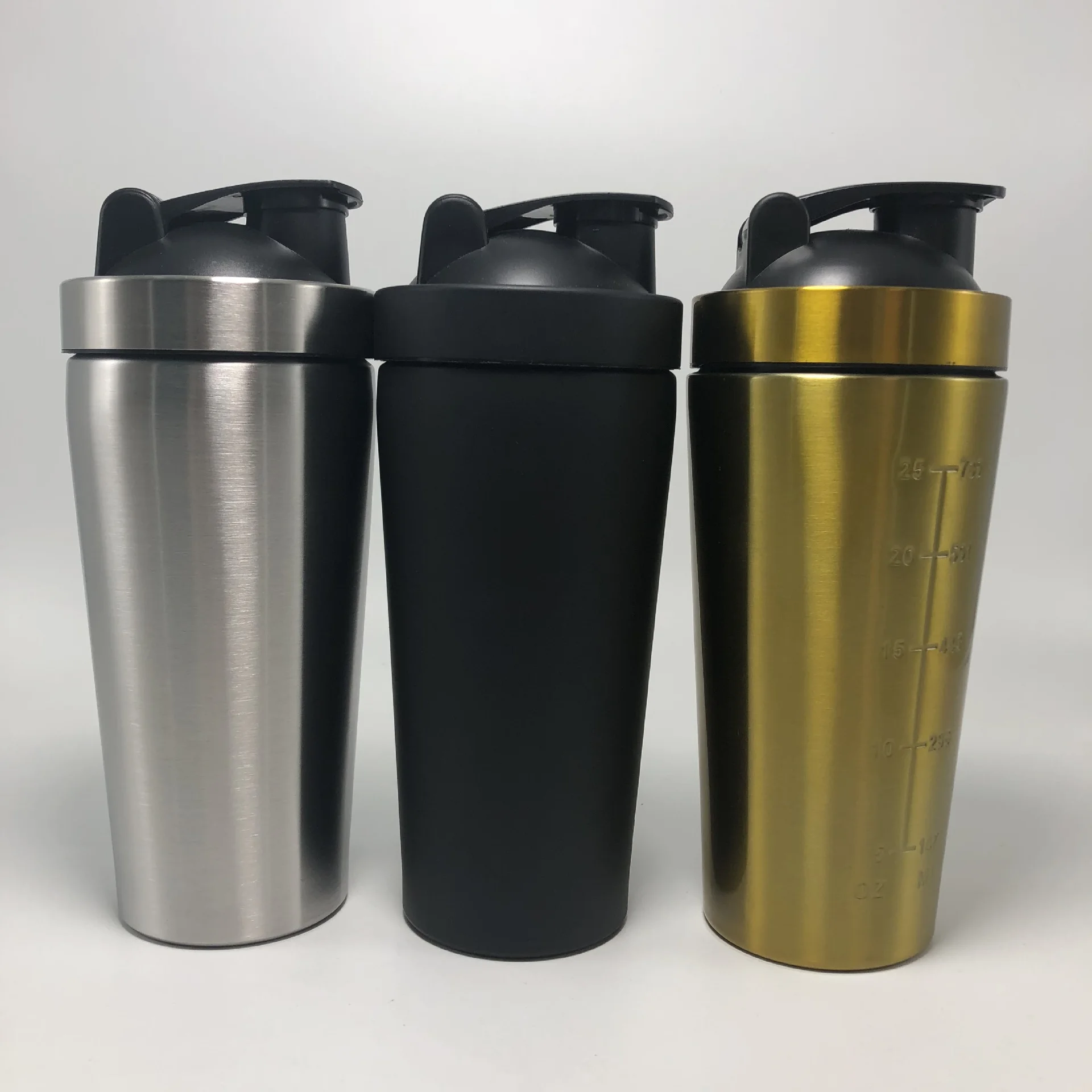25oz Single Wall Stainless Steel Custom Protein Gym Bottle Shaker With