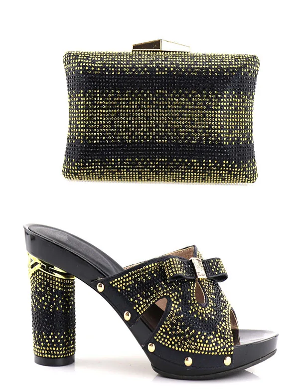

LIULANZHI 2018 wholesale italian bag and shoe set Nigerian high heel shoes women african shoes and bag set YH2018-05