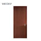 Plain Solid Wood Door Fireproof Bedroom Wooden Door Designs