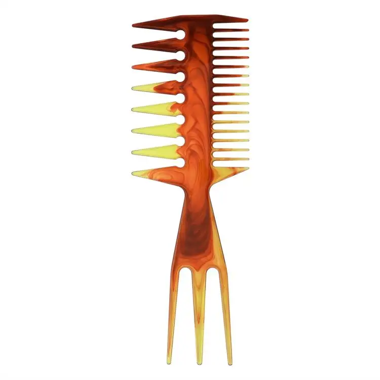 

Restore Ancient Ways Hair Partition Styling Plastic Hair Styling 3 Sided Pick Hair Texture Comb, Color assorted, or could be customized