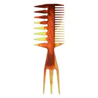 

Restore Ancient Ways Hair Partition Styling Plastic Hair Styling 3 Sided Pick Hair Texture Comb