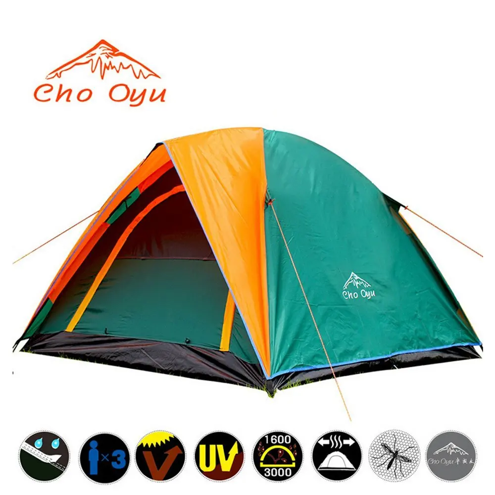 Cho Oyu—3,4 Person 2 Layers 2 Rooms Tent Portable Backpack Tent Rainproof for Camping Hiking