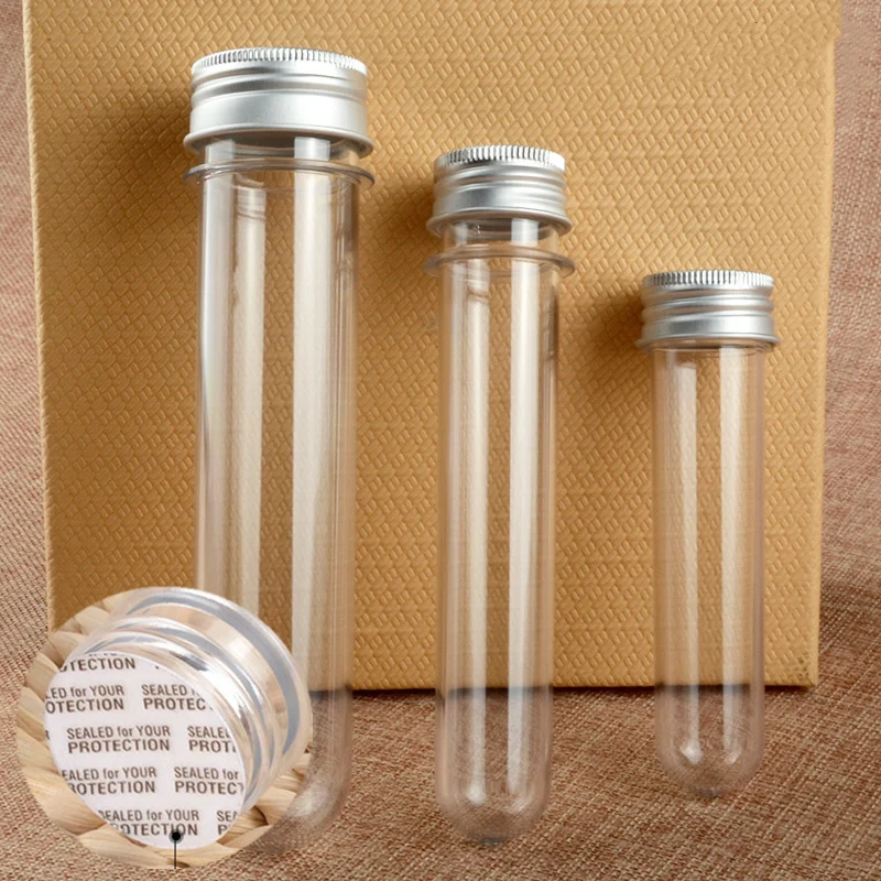 30ml 40ml 100ml Transparent Cyline Plastic Test Tube Bottle Powder