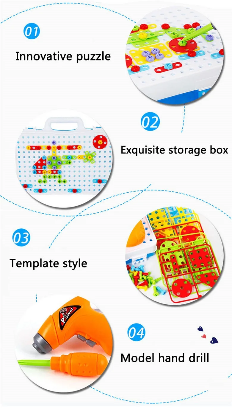 Educational toys for toddlers Electric screw drill Puzzle Assembled Blocks Creative development STEM toys for Kid Jigsaw Puzzles.jpg