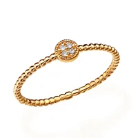 

Fashion gold jewellery 1 gram gold ring beaded band 14k 18k gold jewelry