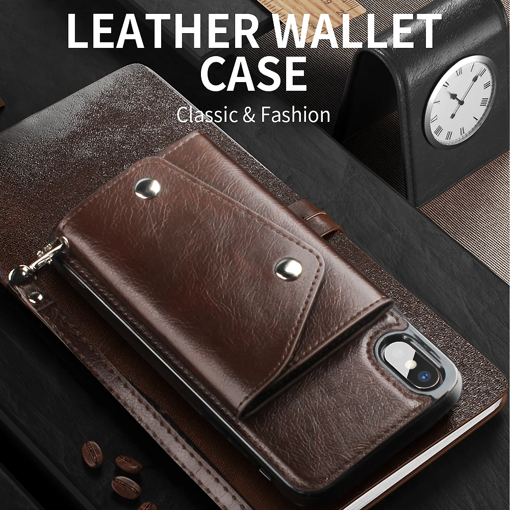 

Essager Leather Wallet Case For iPhone XS Max XR X S R 8 7 6 6S Plus Cover Luxury Phone Case For iPhone Xsmax 8Plus 7Plus Coque