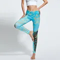 New Arrival Printing Peacock Sports Yoga Pants Women s Fitness Running Tight Leggings Mallas Mujer Deportivas