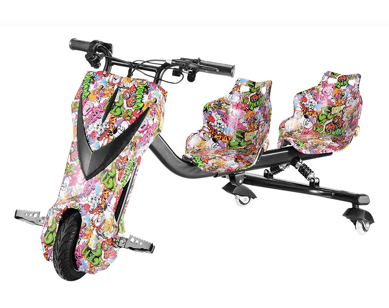 3 Wheel Drift Scooter 36v 250w Electric Kids Drift Scooter Two Seats