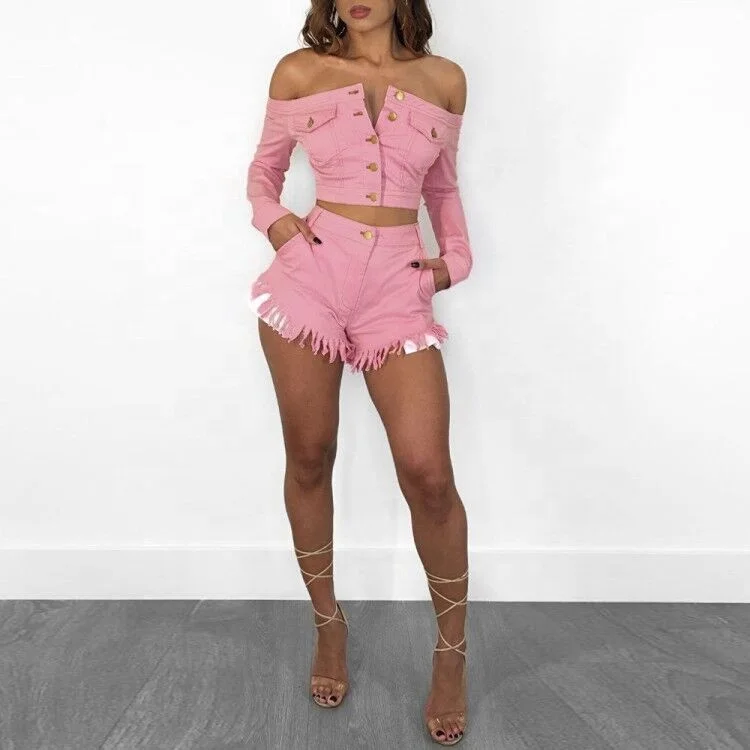 

Hot Pant Mini Short Mujer Jeans For Women Girl Short Jeans Pink Denim Jacket