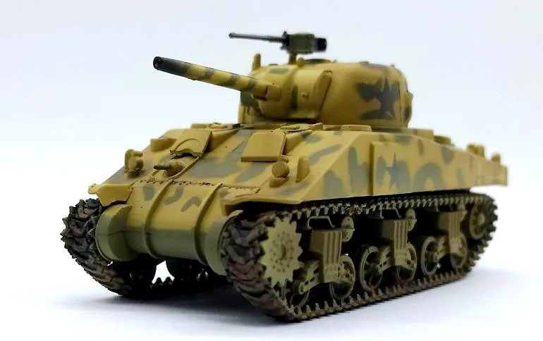1//72 Diecast Tank US M8 Vehicle 1945 American Military Model Kid Toy Soldier