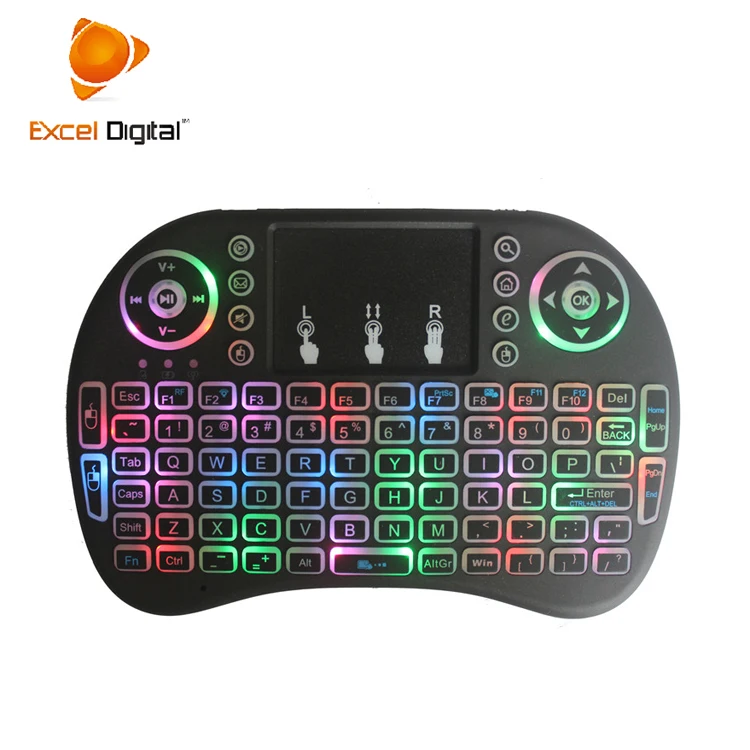 

Best Selling mini Backlit Keyboard 2.4Ghz Wireless Keyboard i8 Air Fly Mouse for Android Tv Box/Gaming, Color