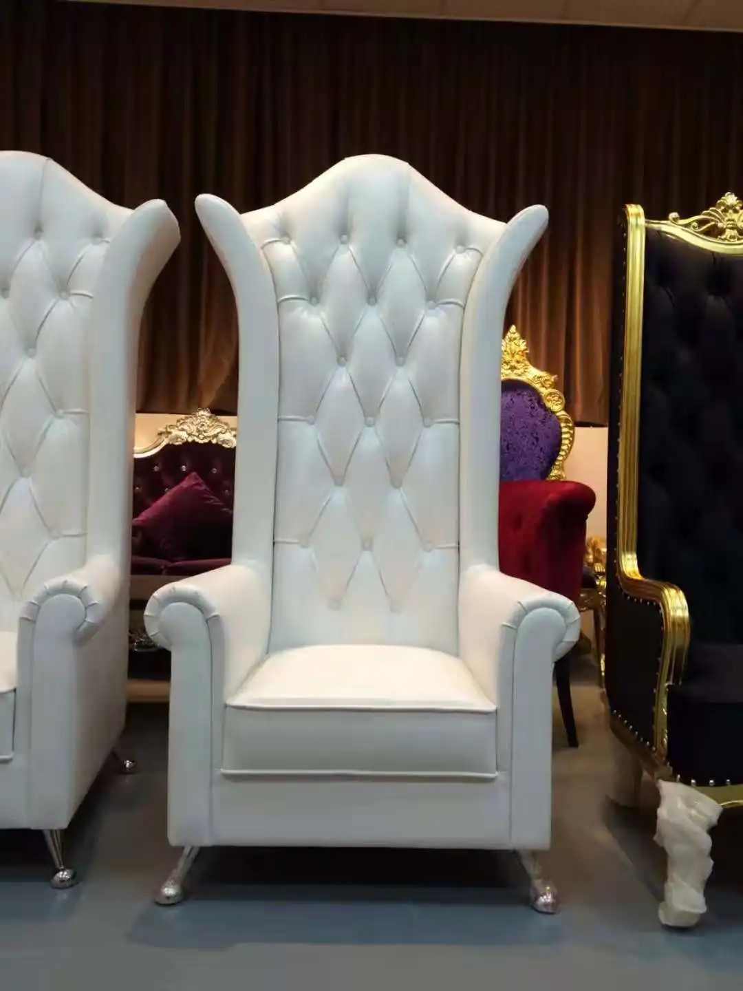 commercial furniture hotel chair high back king throne wedding chair for event