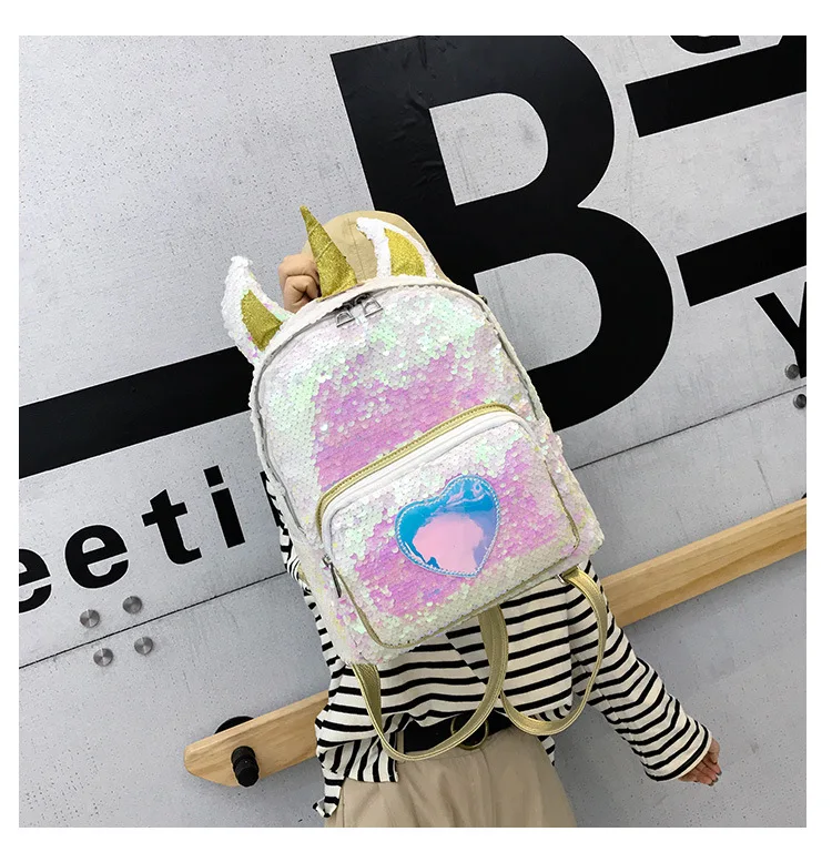 unicorn flippy backpack