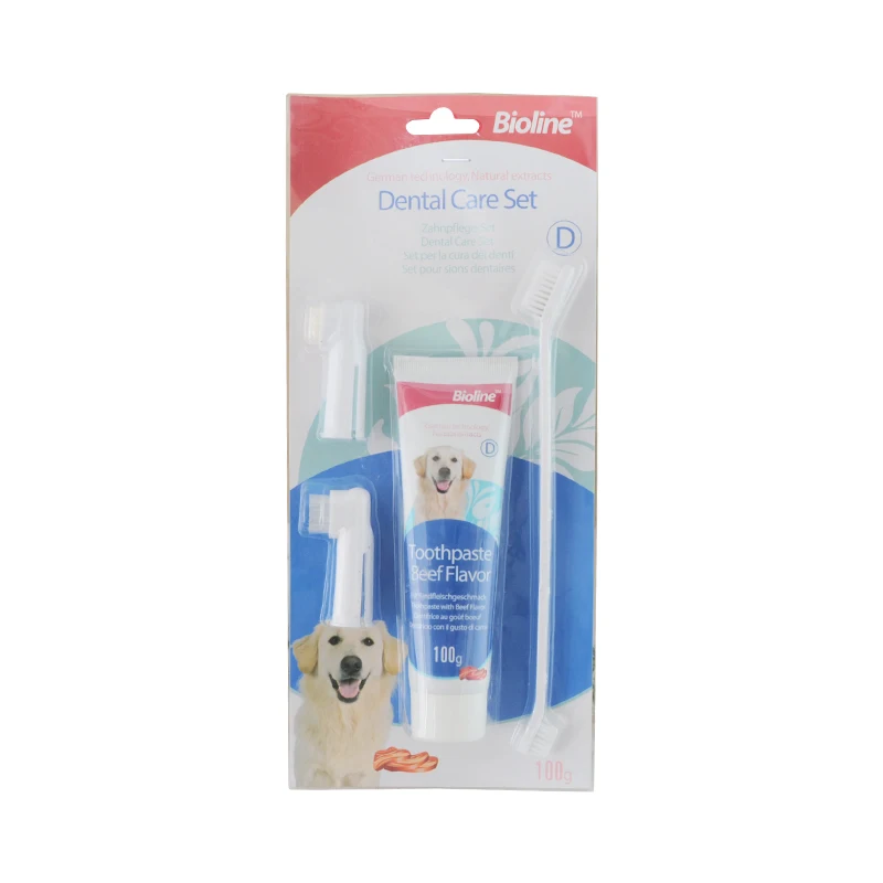 

Oem Private Label Beef Flavor Pet Grooming Dog Cat Toothpaste With Toothbrush, Sky blue