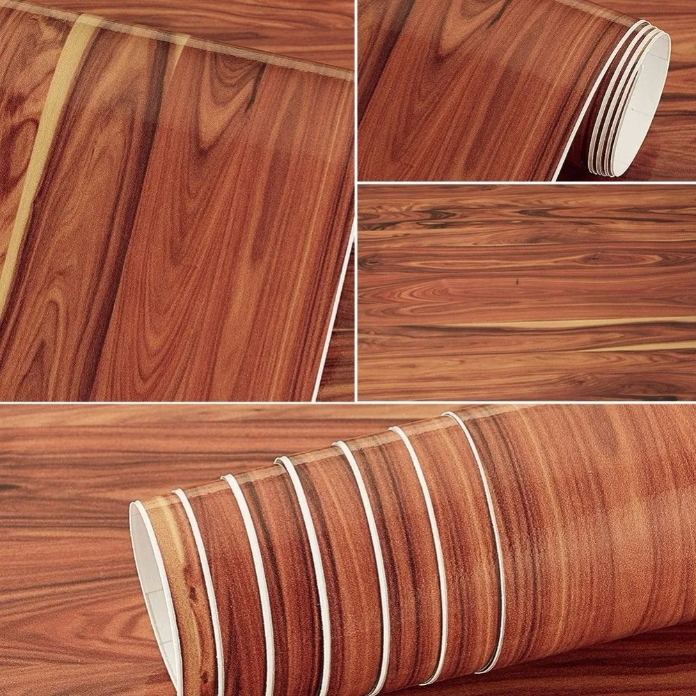 Plastic Self Adhesive Wood Grain Vinyl Film For Car Interior Decoration