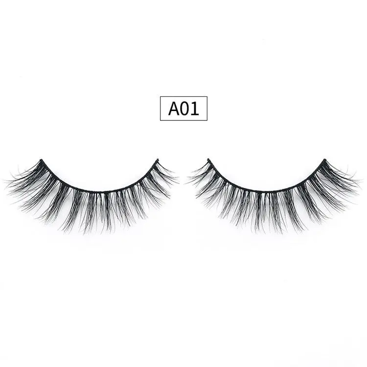 

Good selling clear band lashes luxury mink lashes, Black