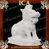 Custom white stone sculpture marble animal lion statue