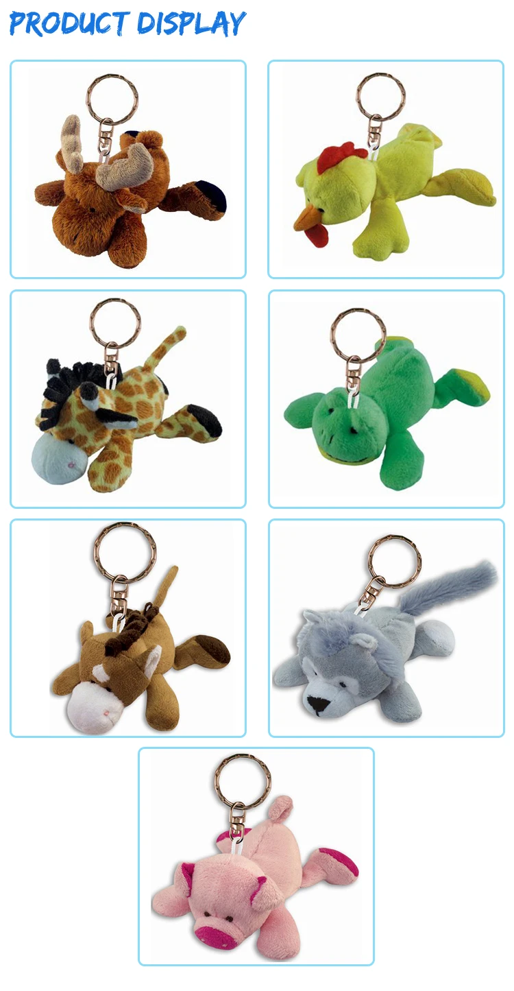 plush wolf keychain