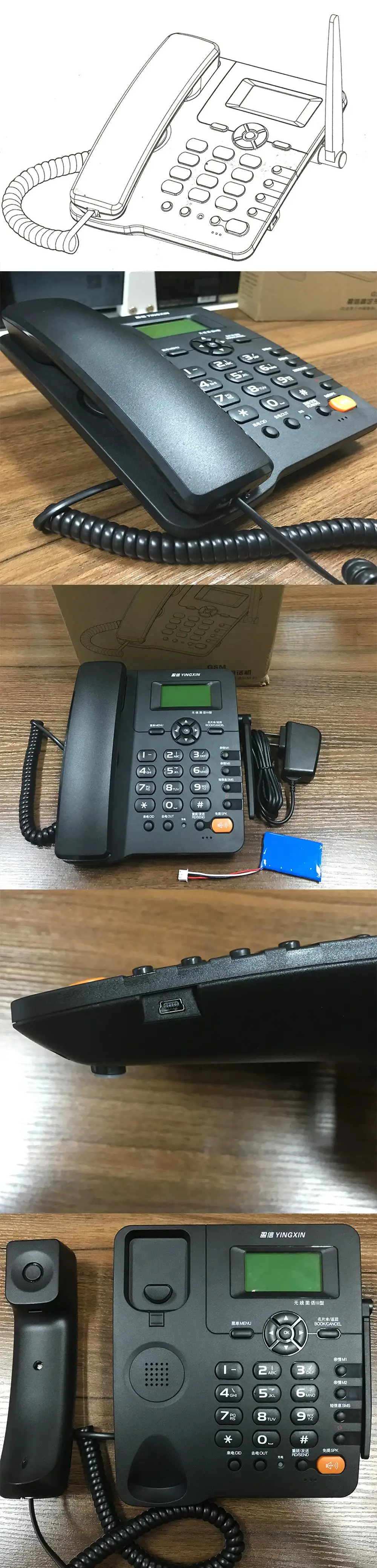 GSM fixed landline wireless Desktop phone ( Single sim ) ETS 6588