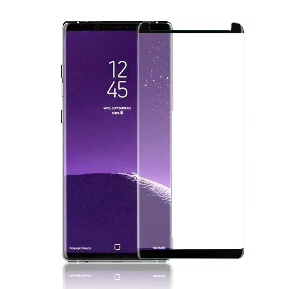 

Best Selling Product in Amazon Anti-Fingerprint 3D Full Screen Tempered Glass Waterproof Screen Protector For Note 9 Curved One