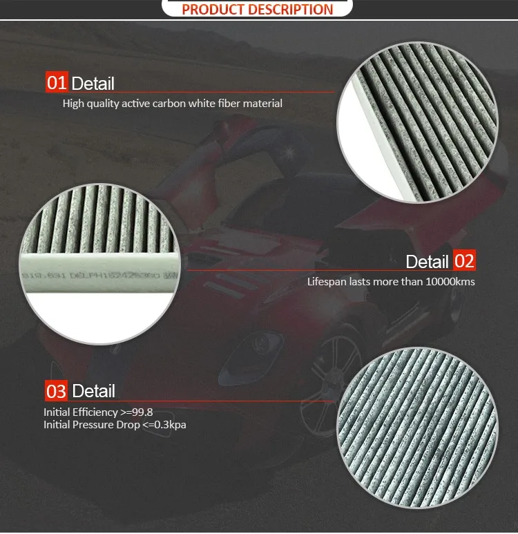 Carbon Air Filter 7p0819631 For Porsche Cuk2847 Man 7p0819631 2004-2013 ...