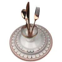 

Cheap Biodegradable Disposable Plastic Gold Dessert Plate