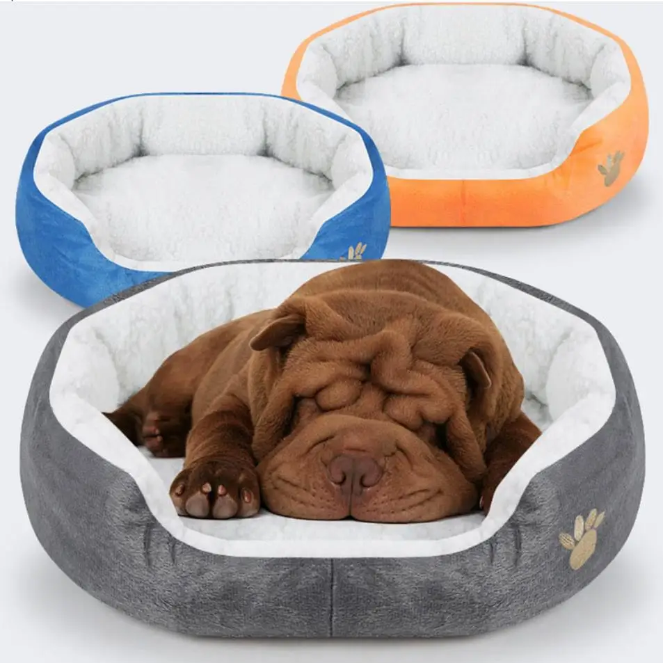 

Paw Pet Sofa Dog Beds Soft Material Nest Dog Baskets 6 Colors Soft Fleece Warm Cat Bed Fall and Winter Warm Kennel For Cat Puppy, As photos