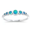 new arrivals 2018 silver jewelry diamond engagement wedding ring blue crystal opal ring