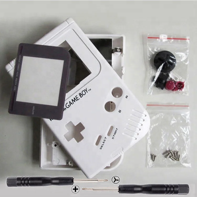 

For GameBoy GB Console Replacement Repair Part Full Shell Housing Pack Cover Case With Buttons Conductive Pads, Multi colors