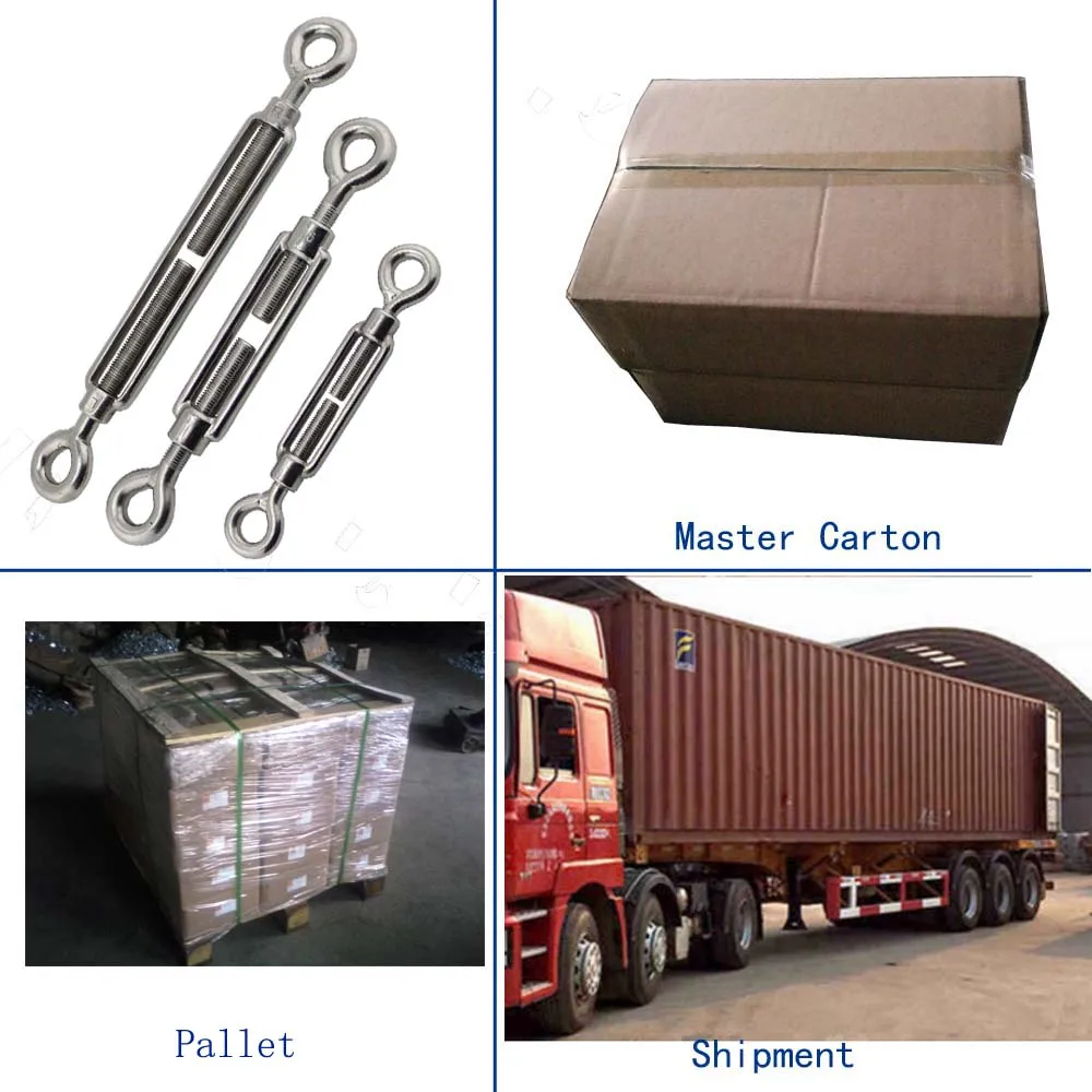 High Quality Stainless Steel Eu Type Double Eyes Open Body Tunbuckle