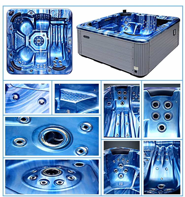 Best Selling 5 Persons Hot Tubs With Tv Fountain Led Lights