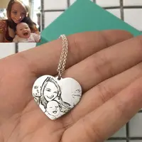 

custom picture necklace family photo necklace lovers necklace pendant birthday gift memorial anniversary gift Valentine's