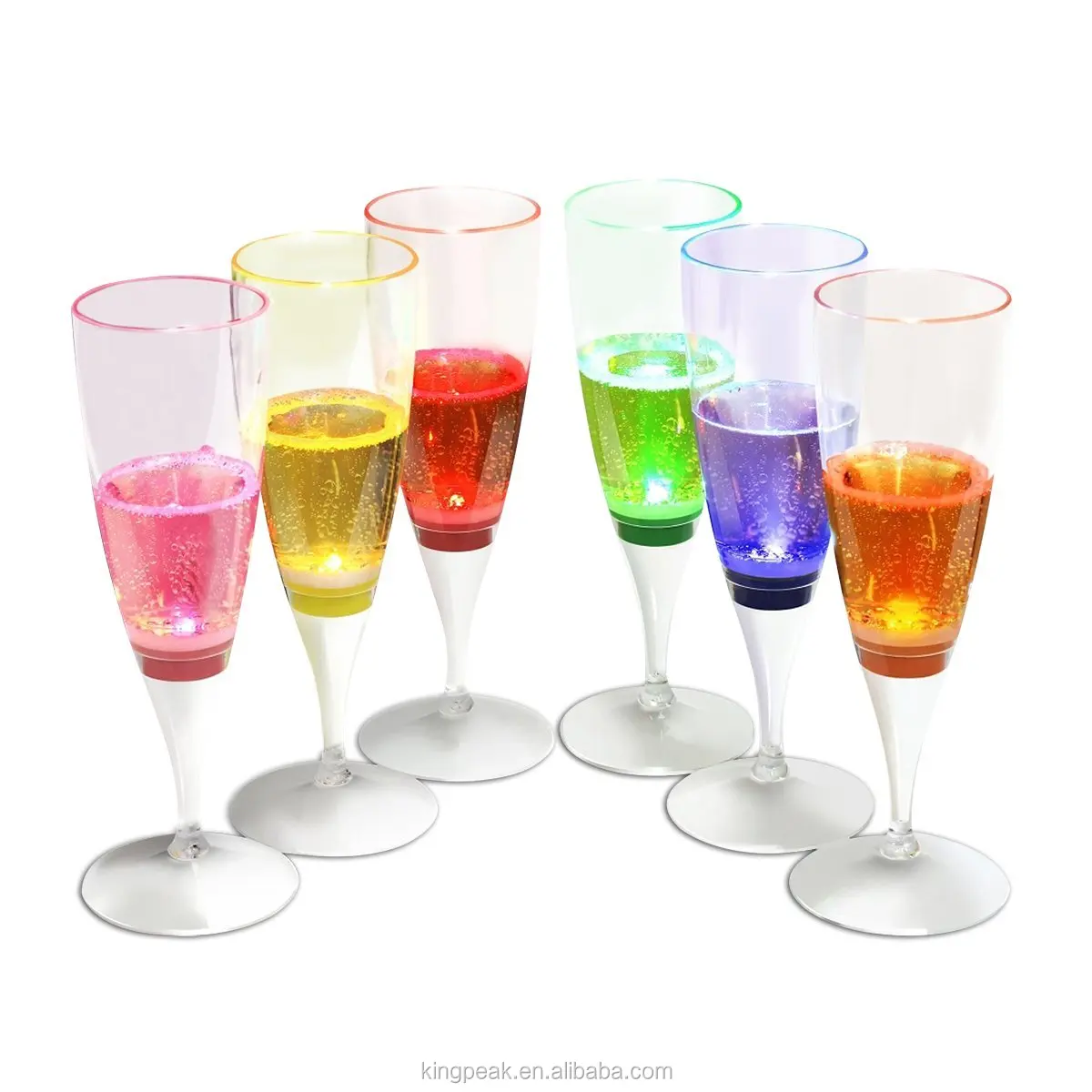 flashing light wine glass