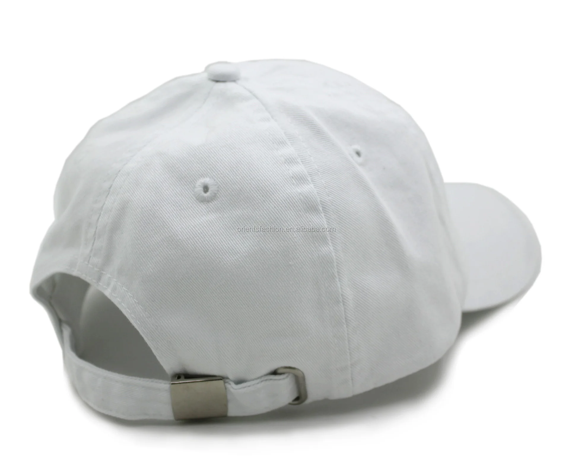 Customized Embroidered White Dad Hat Unstructured Washed Dad Hat