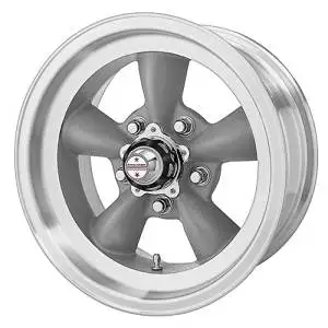 American Racing Custom Wheels VN105 Torq Thrust D Torq Thrust Gray Wheel With Machined Lip (14x6/5x120.7mm, -2mm offset) by American Racing
